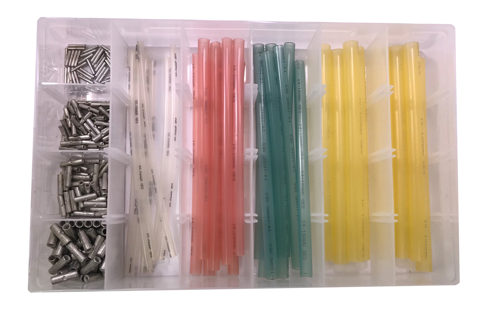 232 Piece Heat Shrink Tubing & Non-Insulated Butt Connector Assortment Kit