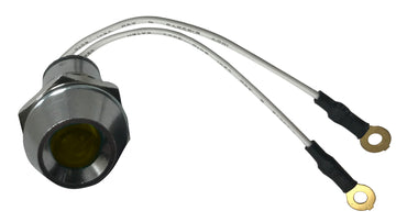 Amber LED Lamp Indicator Light - Chrome