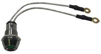 Green LED Lamp Indicator Light - Chrome