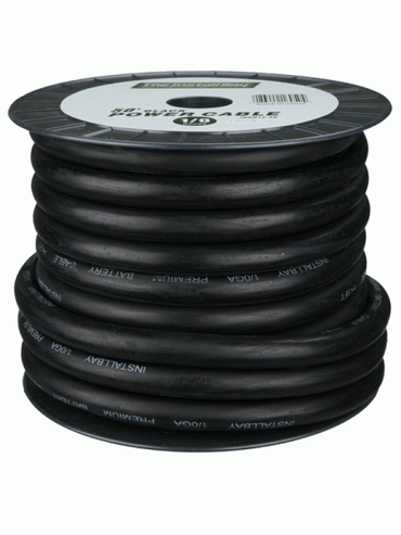 CCA Black Power Cable 1-0 Gauge, 25 ft