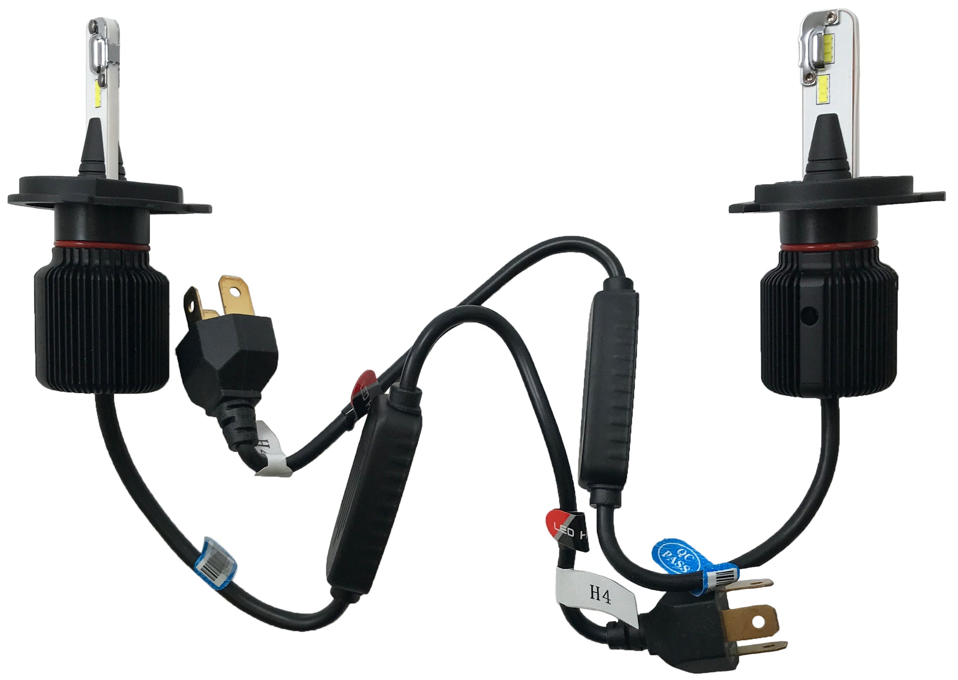 Set of LED Replacement Headlight Bulbs - H4 Dual Beam