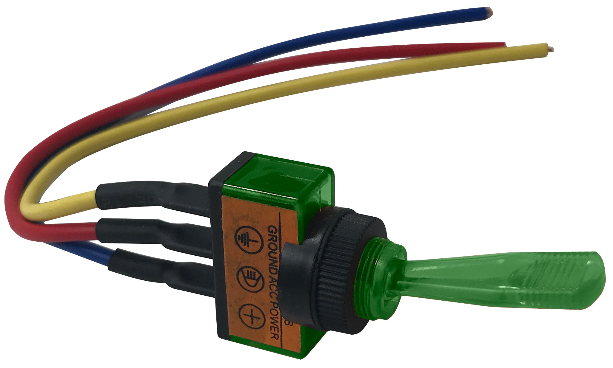 Universal Green Illuminated ON / OFF Toggle Switch SPST - 12 Volt 10 A ...