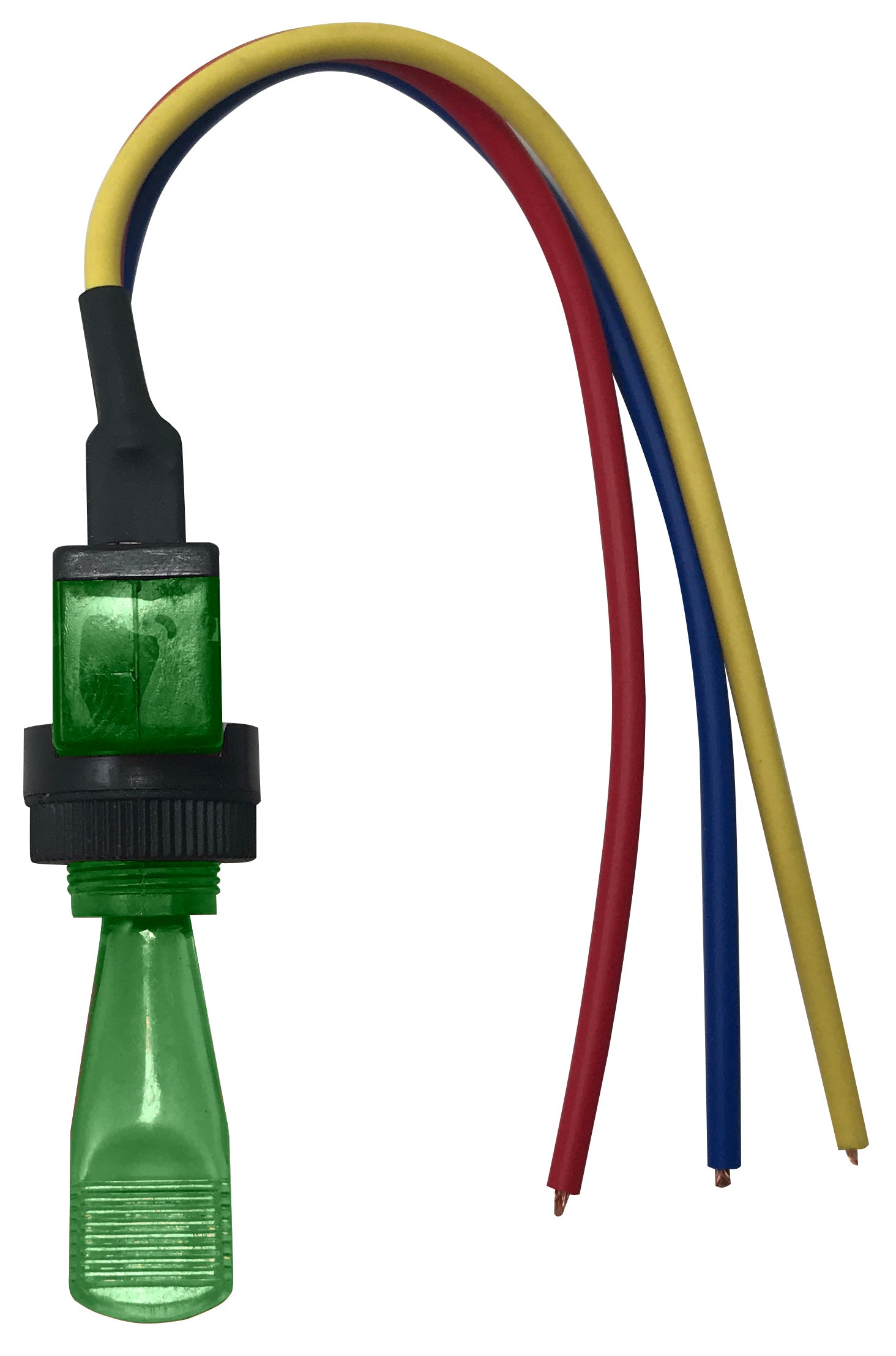 Universal Green Illuminated ON / OFF Toggle Switch SPST - 12 Volt 10 Amp W/ 6 Inch Leads