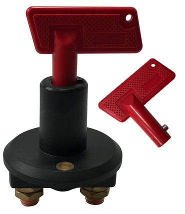 Battery Quick Disconnect Ignition Cut Off Safety Kill Switch 12V @ 500A & 2 Removable Key