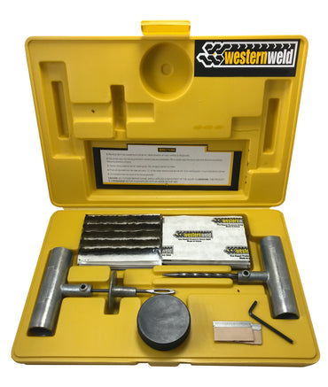 Western Weld Heavy Duty Flat Tire Repair Kit Plug & Patch Tool - USA