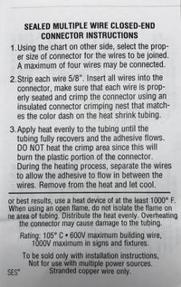 30 Piece Heat Shrink & Crimp Multiple Wire Closed End & 2-1 In-Line Butt Connector Assortment Kit