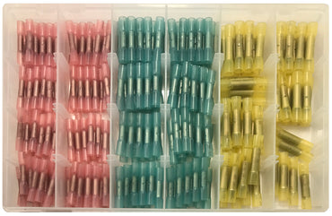 250 Piece Large Heat Shrink Butt Splice Connector Assortment Kit - USA