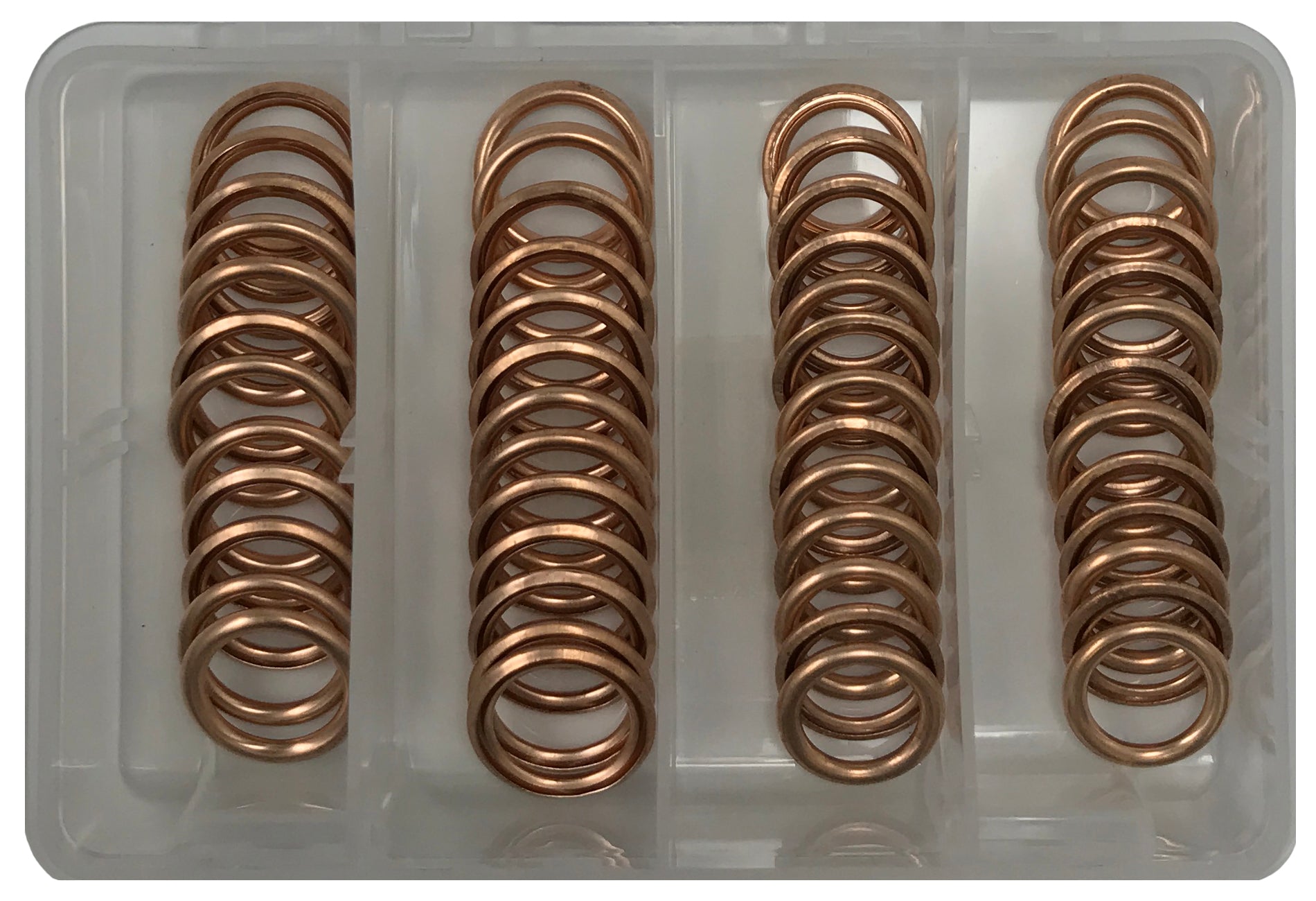 50 Piece Copper Crush-able Oil Drain Plug Gasket Assortment