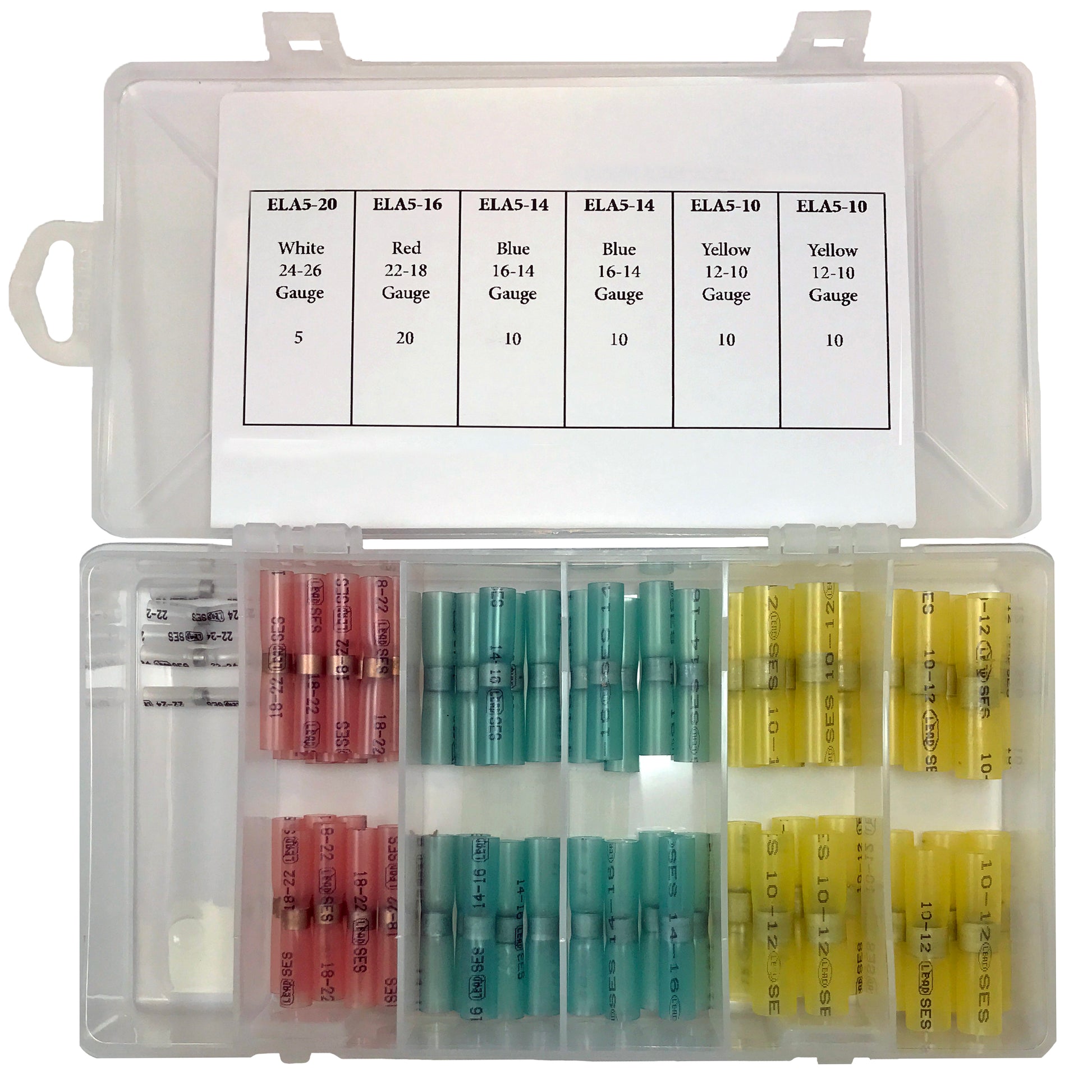 65 Piece Elektralink Heat Shrink & Solder Butt Connector Assortment Kit