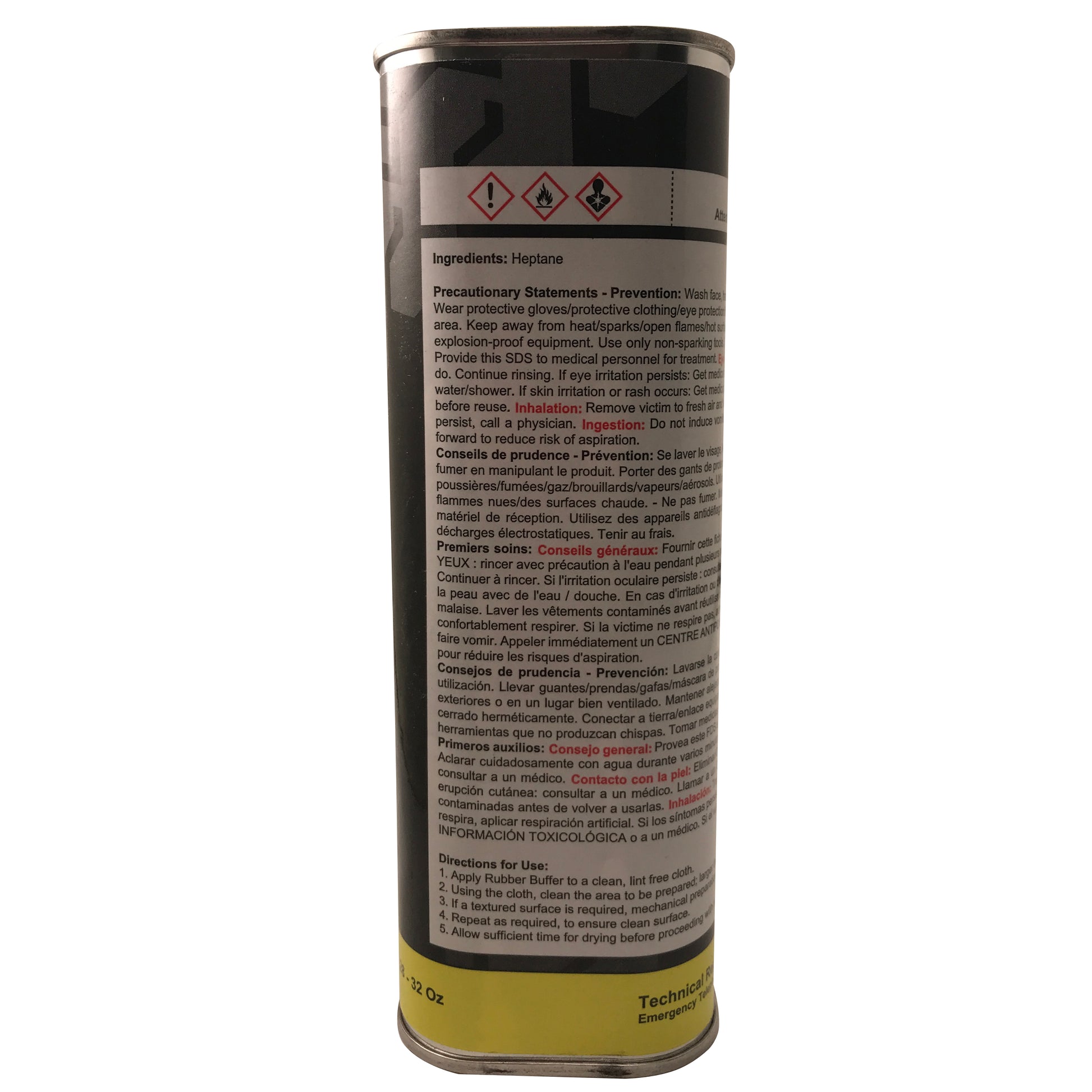 Western Weld Rubber Prep & Liquid Buffing Solution Oblong Can 32 Oz.