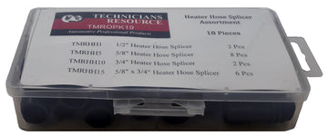 18 Piece Heater Hose Connector Splicer Assortment Kit