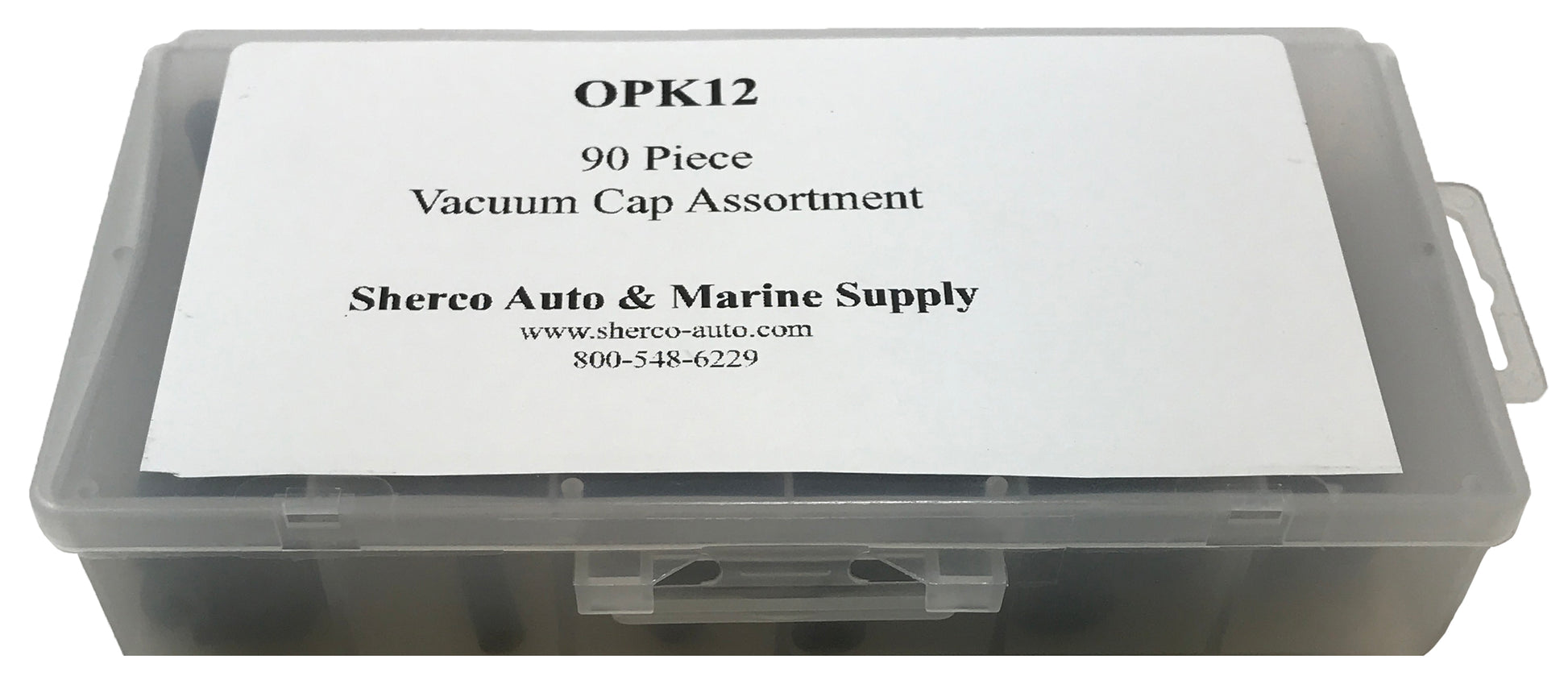 90 Piece Rubber Carburetor & Vacuum Cap Assortment - 6 Different Sizes