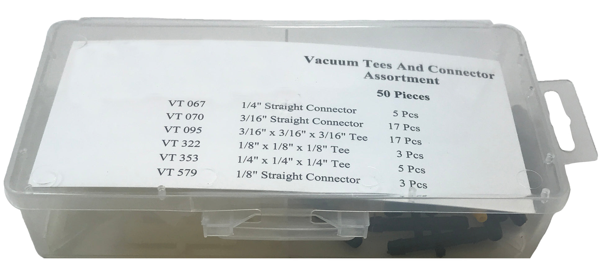 50 Piece Vacuum Tee And Connector Assortment