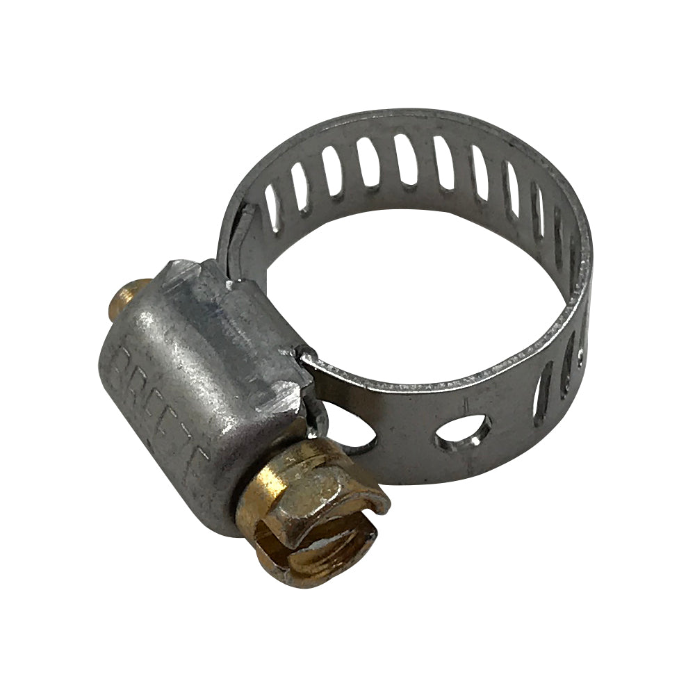 Box of 10 SAE #4 Stainless Steel Mini 7/32" - 5/8" Worm Gear Hose Clamp 5/16" Band