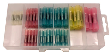 75 Piece Heat Shrink & Crimp Butt Connector Assortment Kit