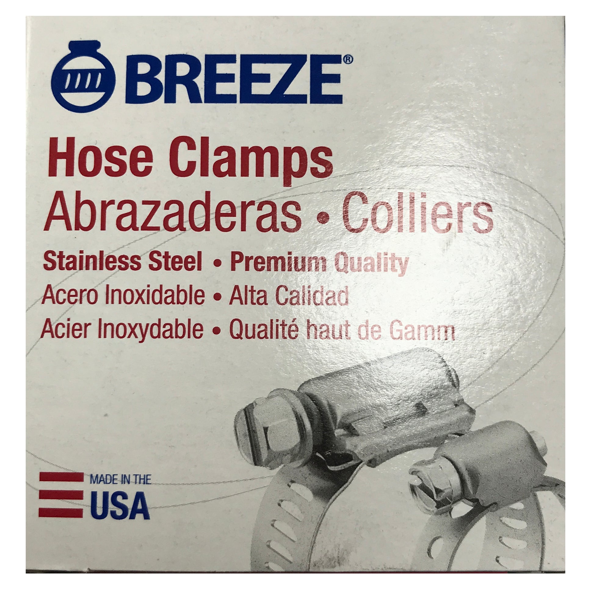 Box of 10 SAE #12 Stainless Steel 11/16" to 1-1/4" Worm Gear Hose Clamp 1/2 Band