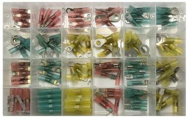 135 Piece Elektralink Heat Shrink & Solder Wire Terminal Connector Assortment Kit