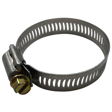 Box of 100 SAE #24 Stainless Steel 1-1/16 to 2" Worm Gear Hose Clamp 1/2 Band