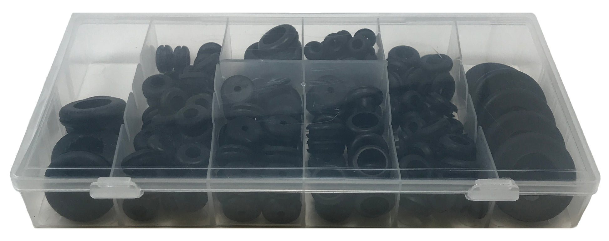 180 Piece Rubber Grommet Eyelet Ring Gasket Assortment Kit