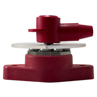 8 Point Power Distribution Post 3/8" Red With Red Insulating Boot & Clear Disc