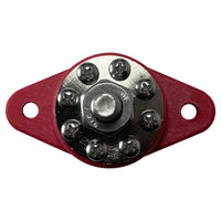 8 Point Power Distribution Post 3/8" Red With Red Insulating Boot & Clear Disc