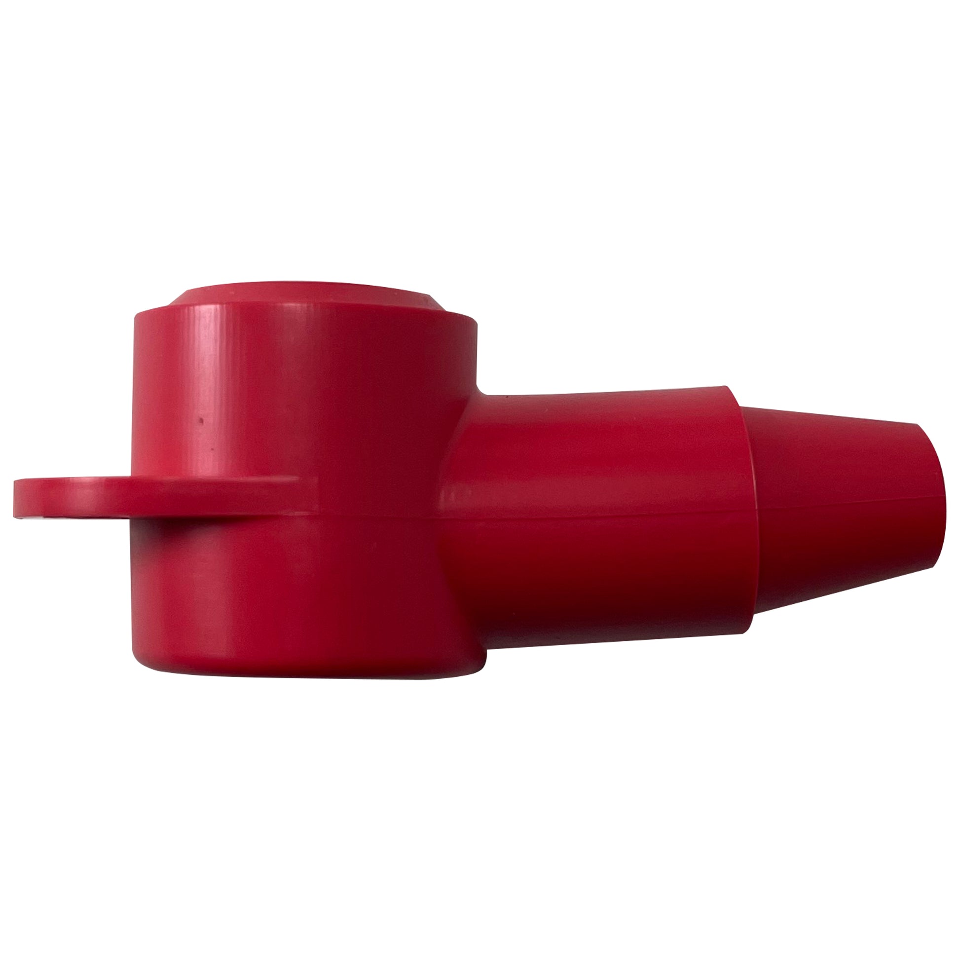 8 Point Power Distribution Post 3/8" Red With Red Insulating Boot & Clear Disc