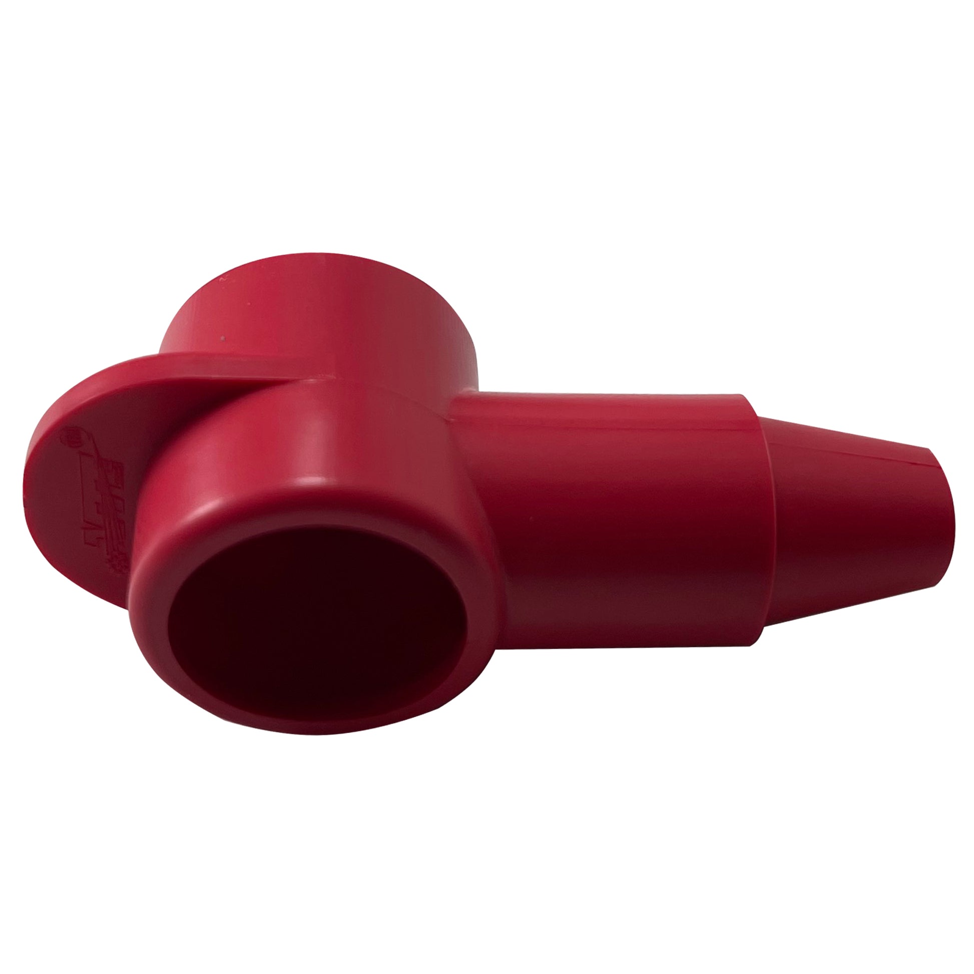 8 Point Power Distribution Post 3/8" Red With Red Insulating Boot & Clear Disc