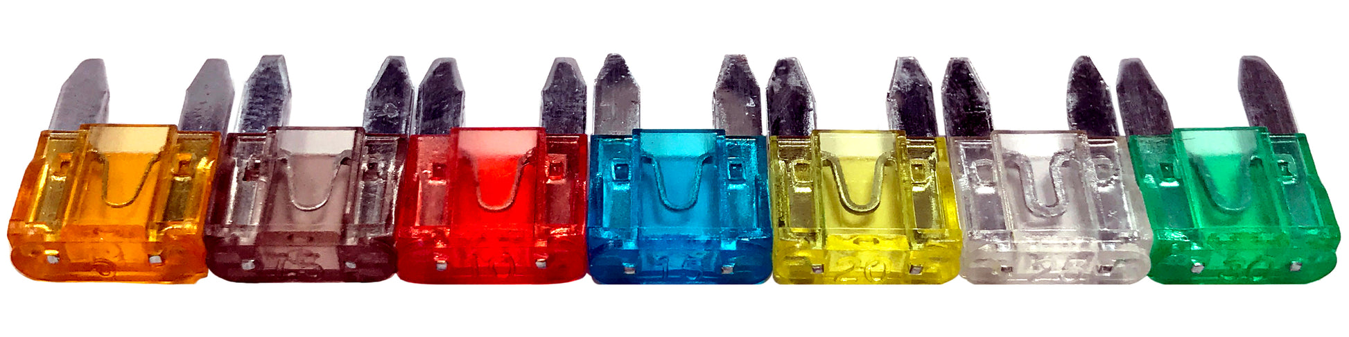 120 Piece Mini Fuse Assortment ATM/MIN - 20 Each of 6 Different Amps