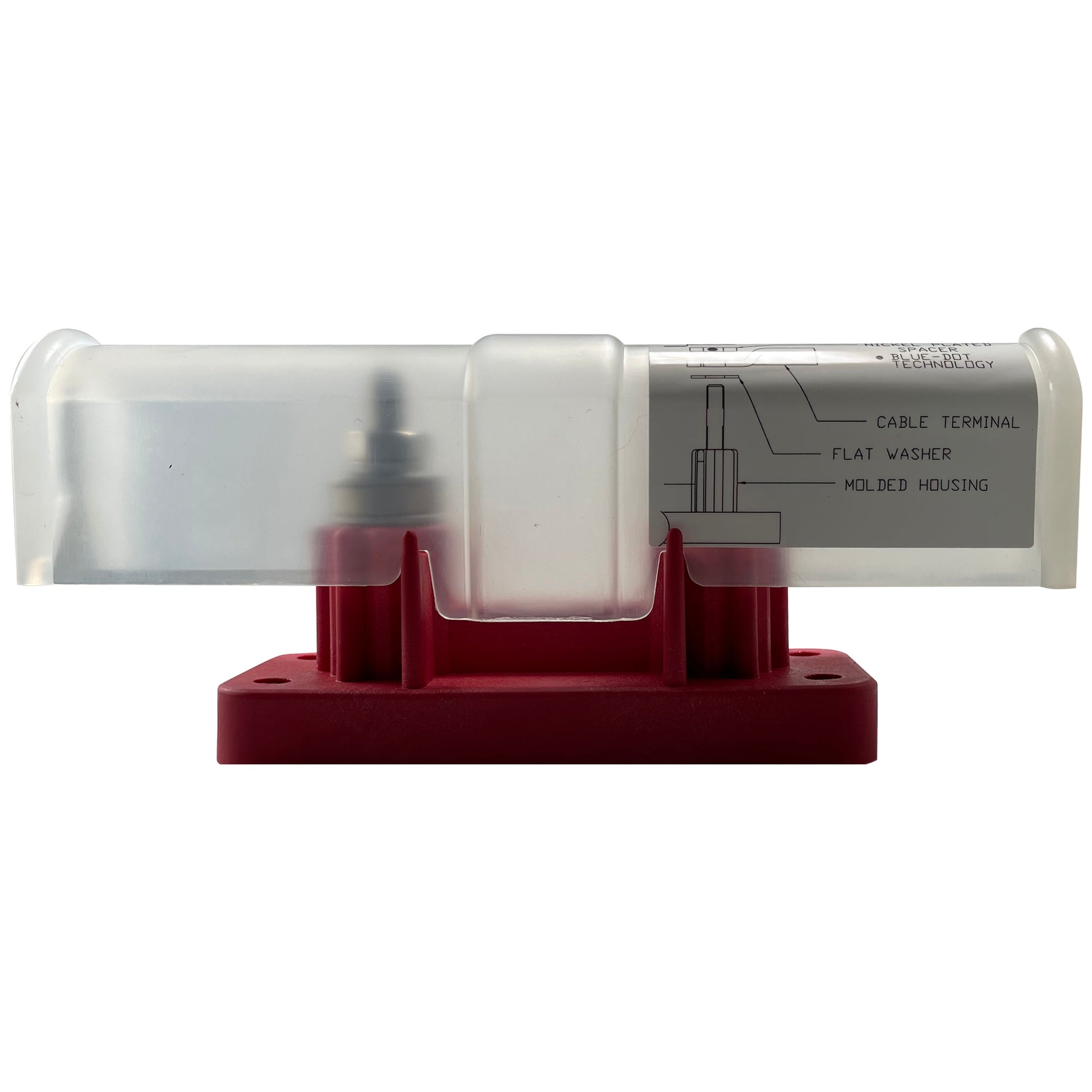 High Amp 5/16" ANL Fuse Holder Block With Insulator Cover - 750 Amps @ 12V DC