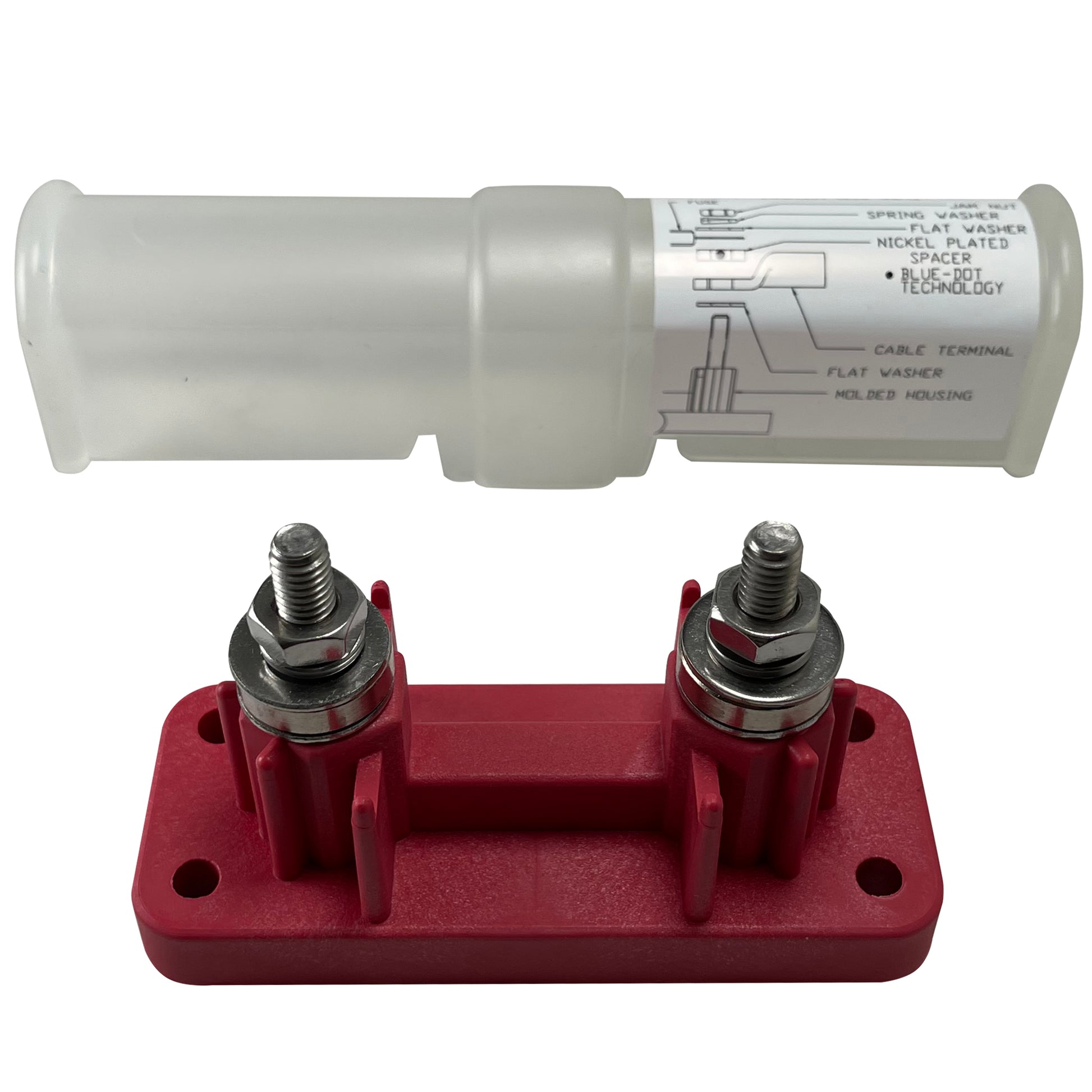 High Amp 5/16" ANL Fuse Holder Block With Insulator Cover - 750 Amps @ 12V DC