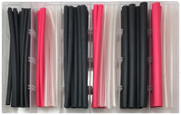 100 Piece Flexible Adhesive Glue Lined Heat Shrink Tubing Assortment