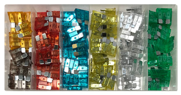 120 Piece ATO ATC Blade Fuse Assortment Kit - 20 Each of 6 Different Amps