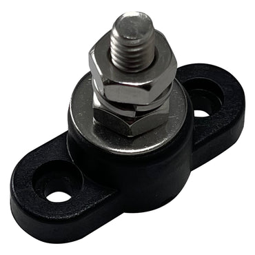 Small Base 1/4" Single Point Power Post - Black