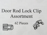 62 Piece Nylon Door Lock Rod End Clip Retainer Assortment Kit - Ford GM Chrysler Mazda