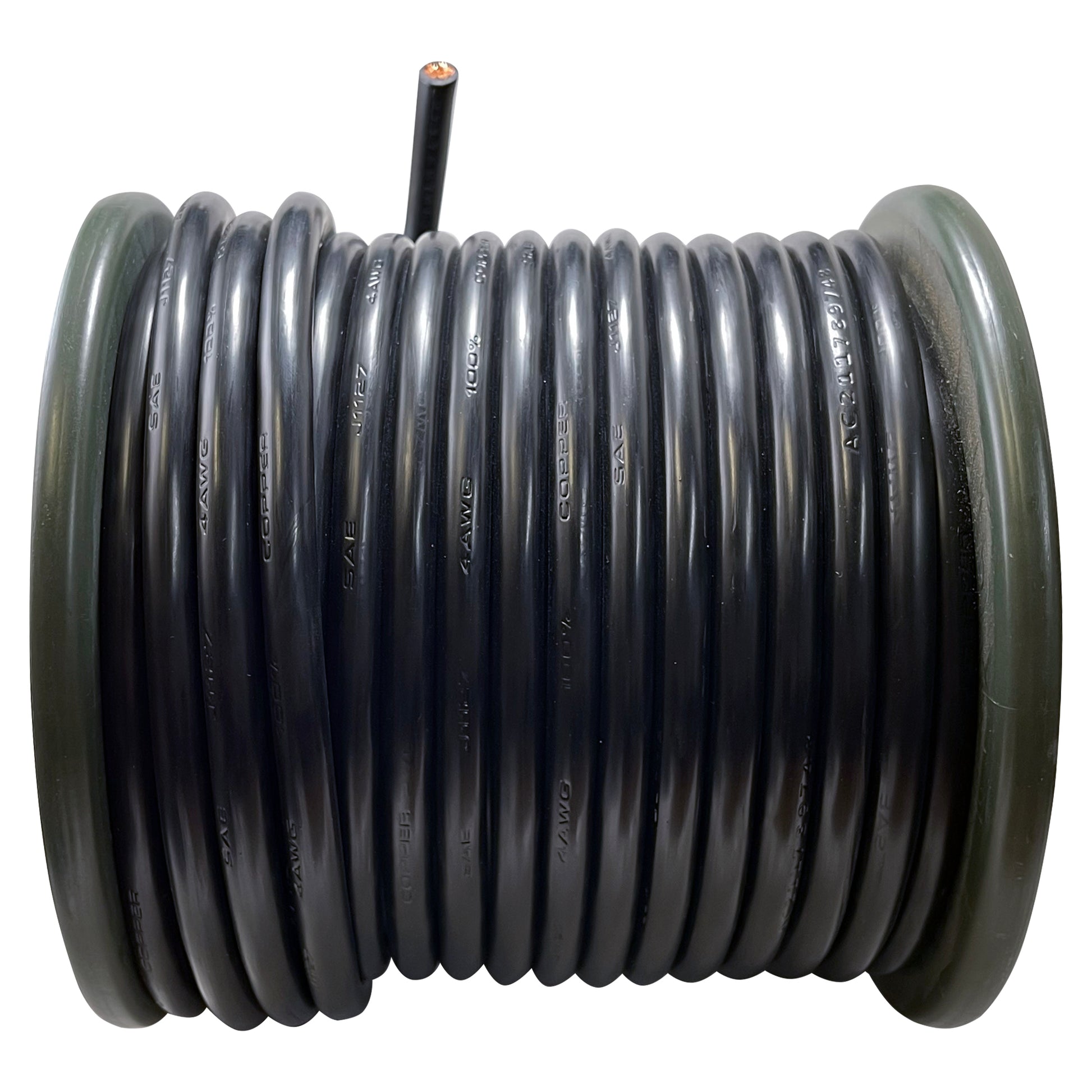 50 FT Spool Black 4 AWG Gauge Battery Cable Switch Starter & Ground Wire