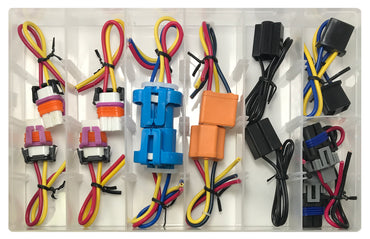 14 Piece Headlamp Socket Harness Pigtail Assortment Kit