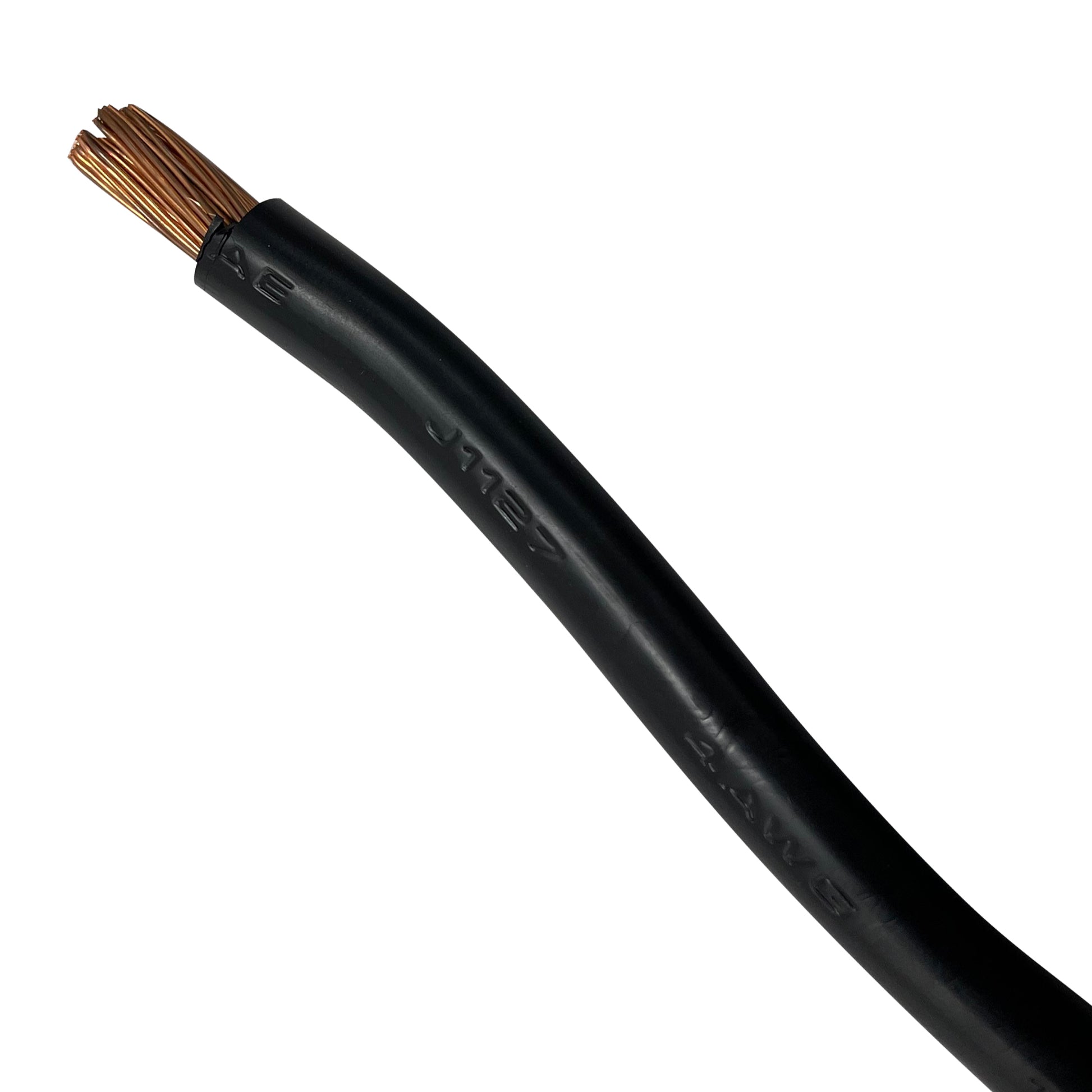 25 FT Coil Black 2 AWG Gauge Battery Cable Switch Starter & Ground Wire