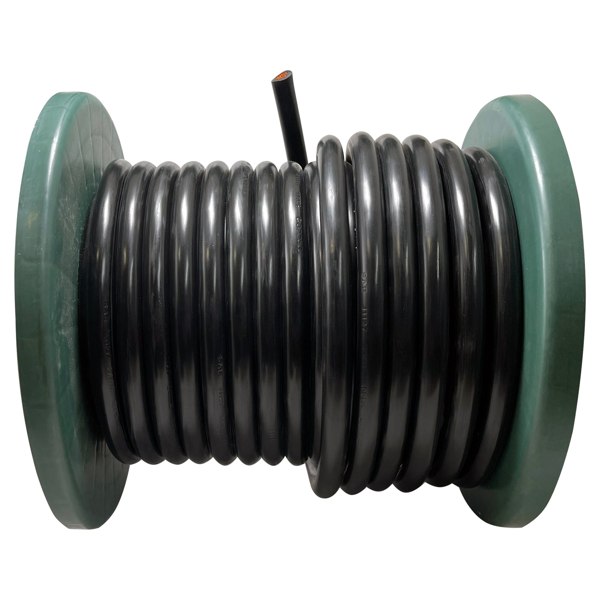 25 FT Coil Black 2 AWG Gauge Battery Cable Switch Starter & Ground Wire