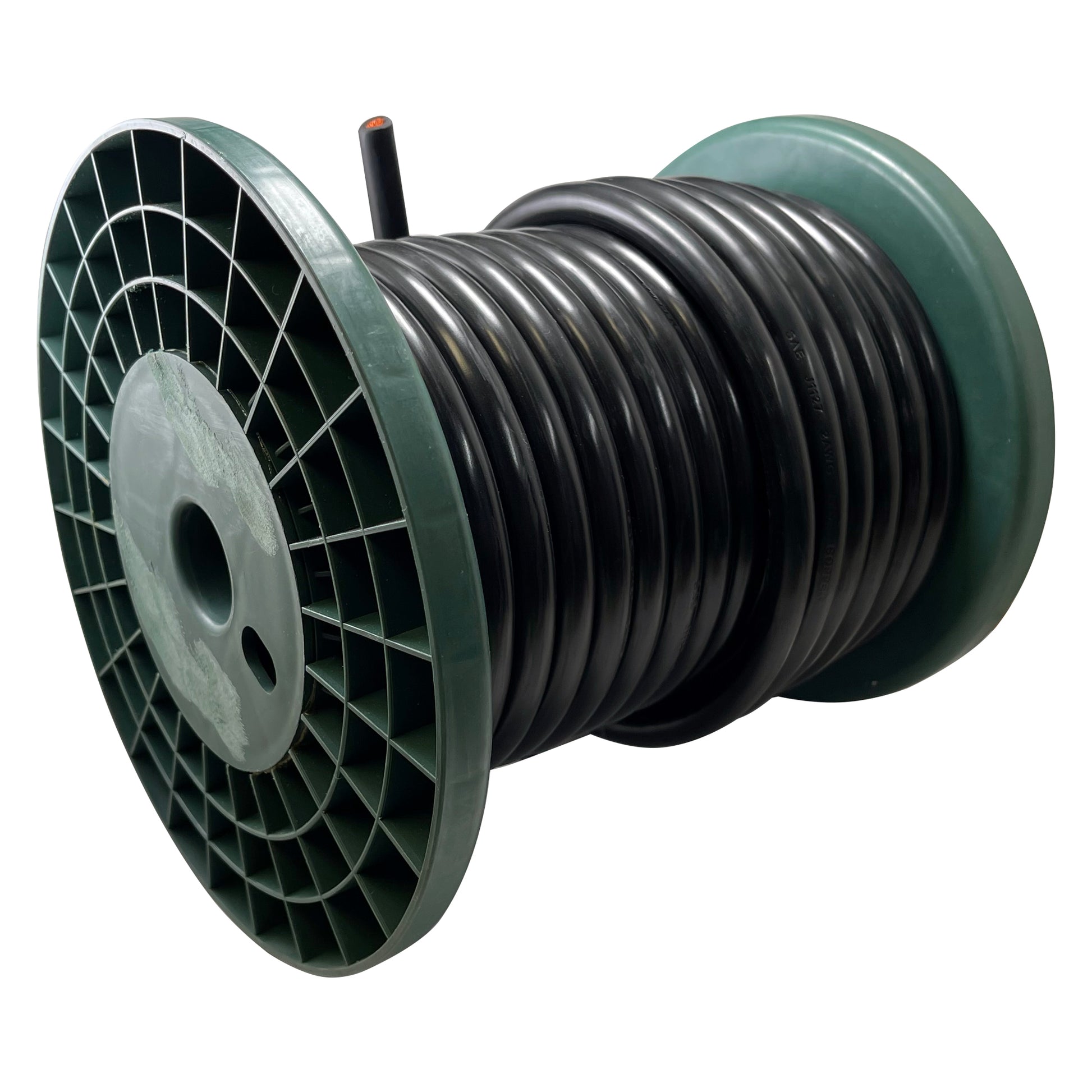 25 FT Coil Black 2 AWG Gauge Battery Cable Switch Starter & Ground Wire