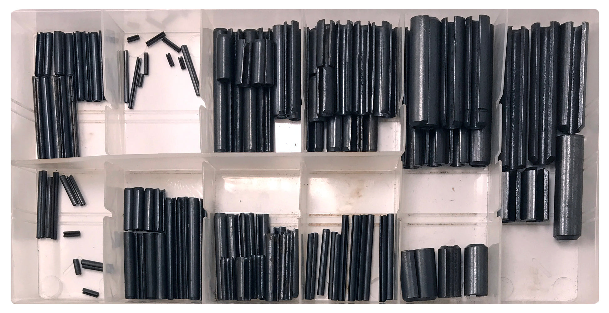120 Piece Black Industrial Roll Pin Assortment Kit