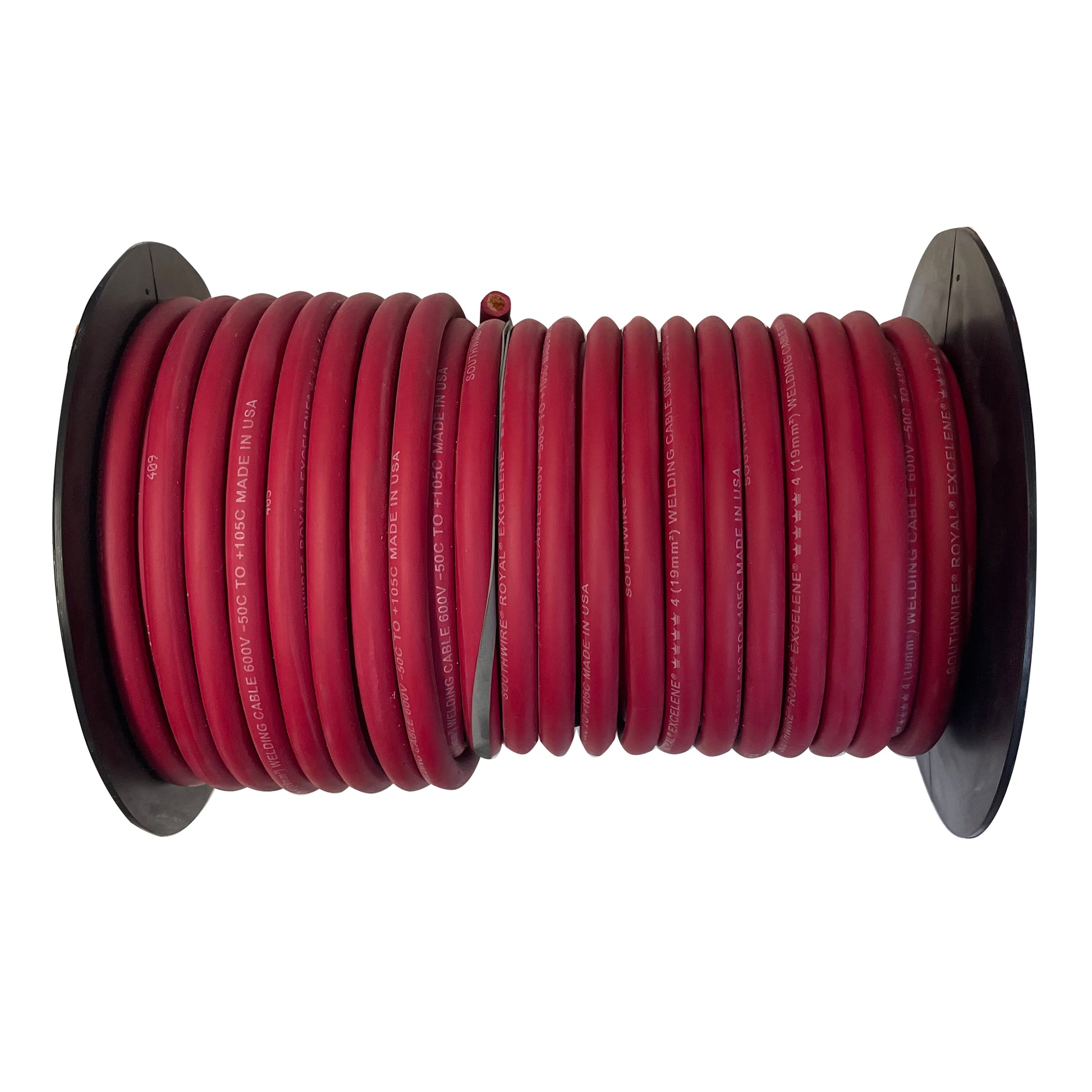 Red Welding Cable 4 AWG Gauge - 100' Ft.