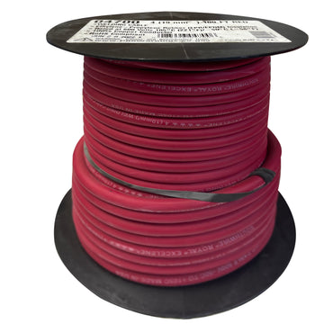 Red Welding Cable 4 AWG Gauge - 100' Ft.