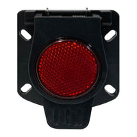 7 Way RV Trailer Blade Connector Socket With Reflector Dust Cover