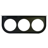 Universal Metal Black Under Dash Triple Gauge Mounting Panel 2-1/16 Inch
