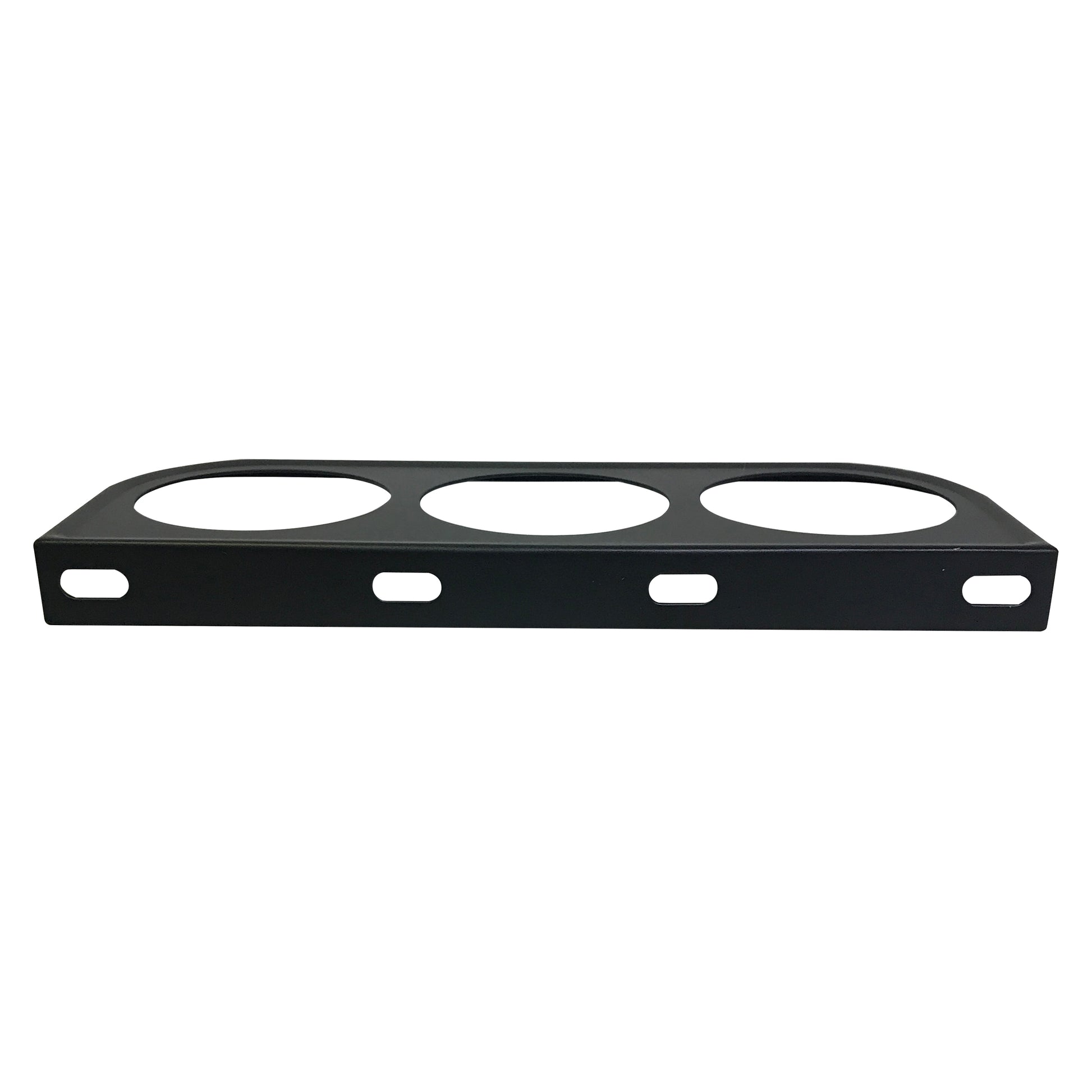 Universal Metal Black Under Dash Triple Gauge Mounting Panel 2-1/16 Inch