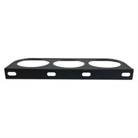 Universal Metal Black Under Dash Triple Gauge Mounting Panel 2-1/16 Inch