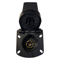 7 Way RV Trailer Blade Connector Socket With Reflector Dust Cover