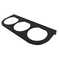 Universal Metal Black Under Dash Triple Gauge Mounting Panel 2-1/16 Inch