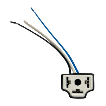 HD Headlamp Replacement Socket Plug Pigtail Harness Fits 9003 H4 Low Beam Bulb - 3 Wire