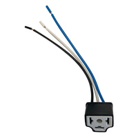 HD Headlamp Replacement Socket Plug Pigtail Harness Fits 9003 H4 Low Beam Bulb - 3 Wire